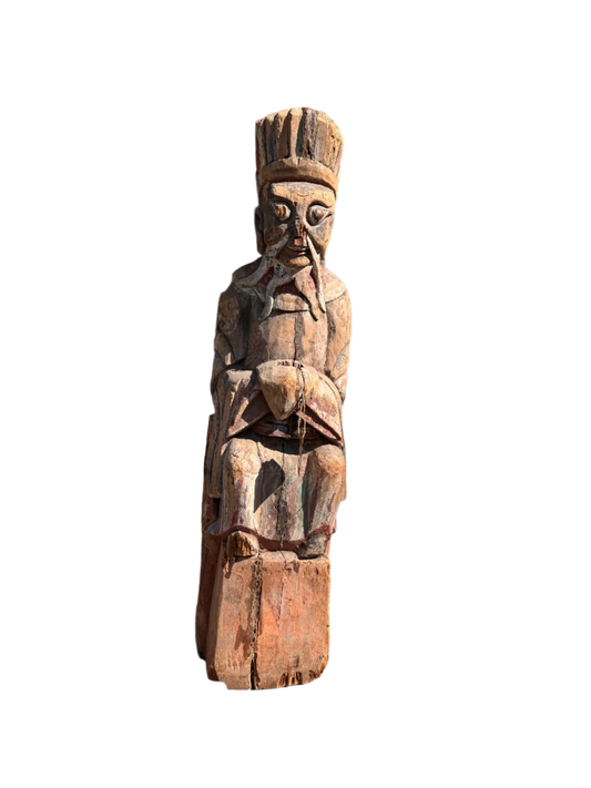 Taoist Master Wood Statue