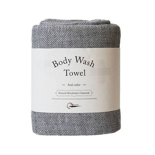 Nawrap Body Wash Towel, Natural Binchotan Charcoal