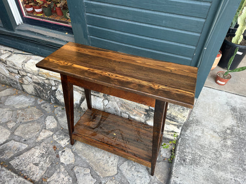 small pine console table