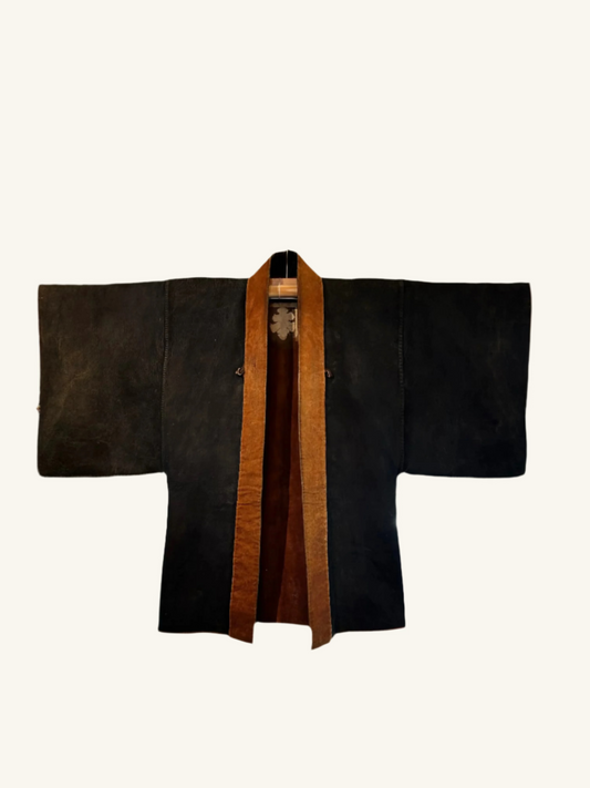 Vintage Leather Japanese Fireman's Jacket