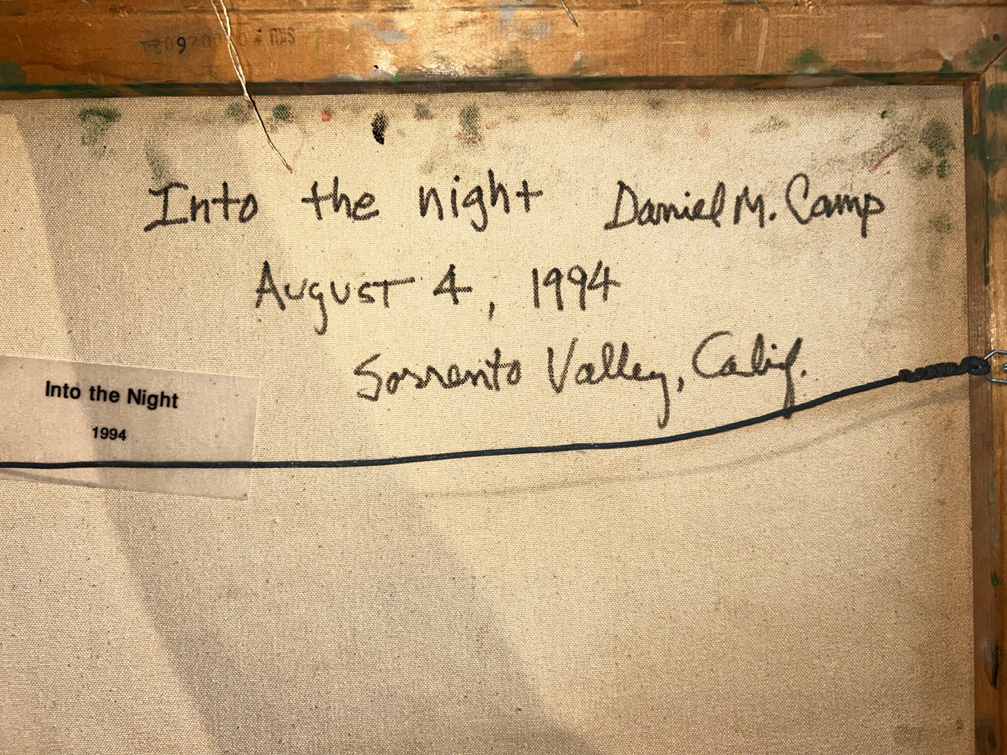 "Into the Night" by Daniel M. Camp