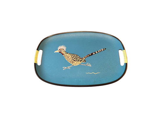 Vintage Couroc of Monterey Blue Serving Tray