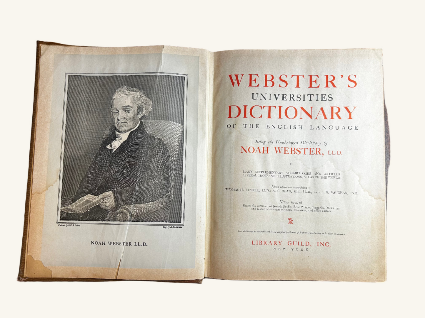 Vintage 1946 Webster's Dictionary