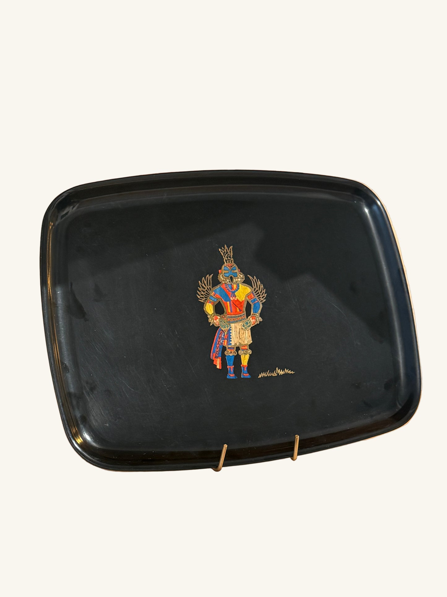 Vintage Couroc of Monterey Dish (Native American)