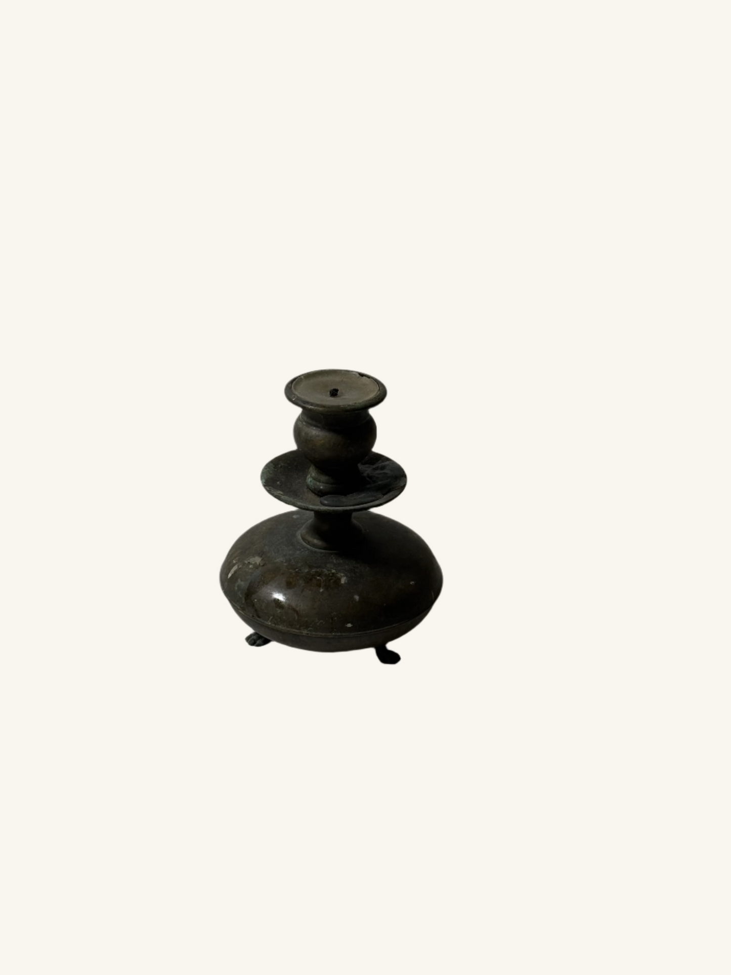 Brass Footed Candle Stick Holder