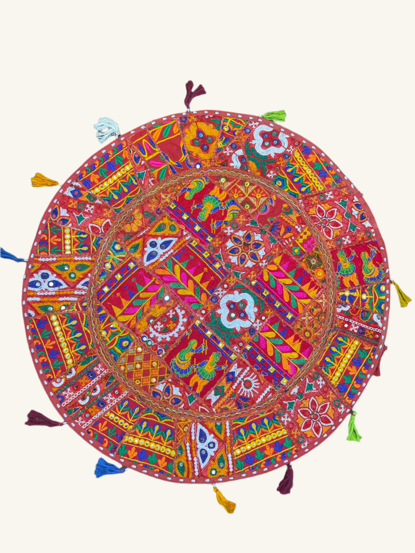 Indian Patchwork Pouf