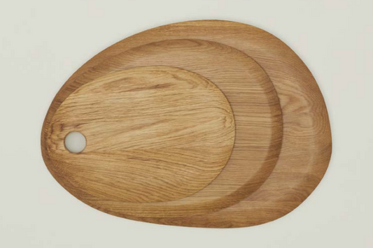 Pebble Cutting Board (LG, Oak)