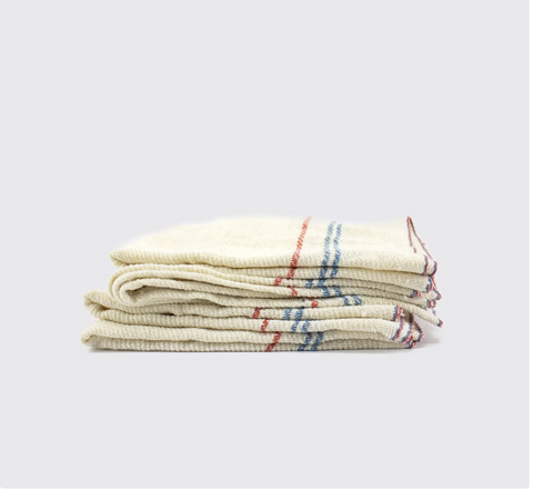 Single Red / White Cotton Napkins