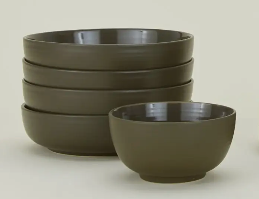 Low Bowls - Olive