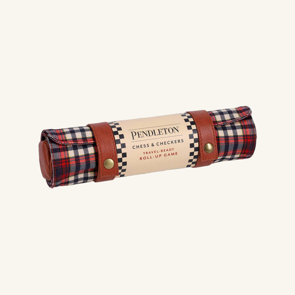 Pendleton Red Black Check Pattern Chess & Checkers