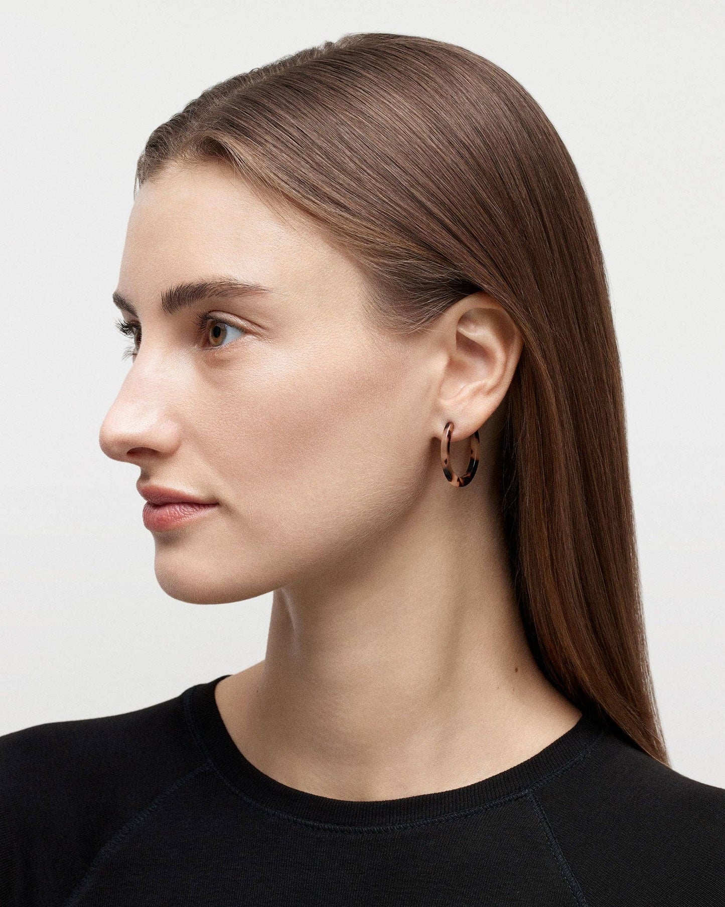 Mini Hoops in Perle Noir