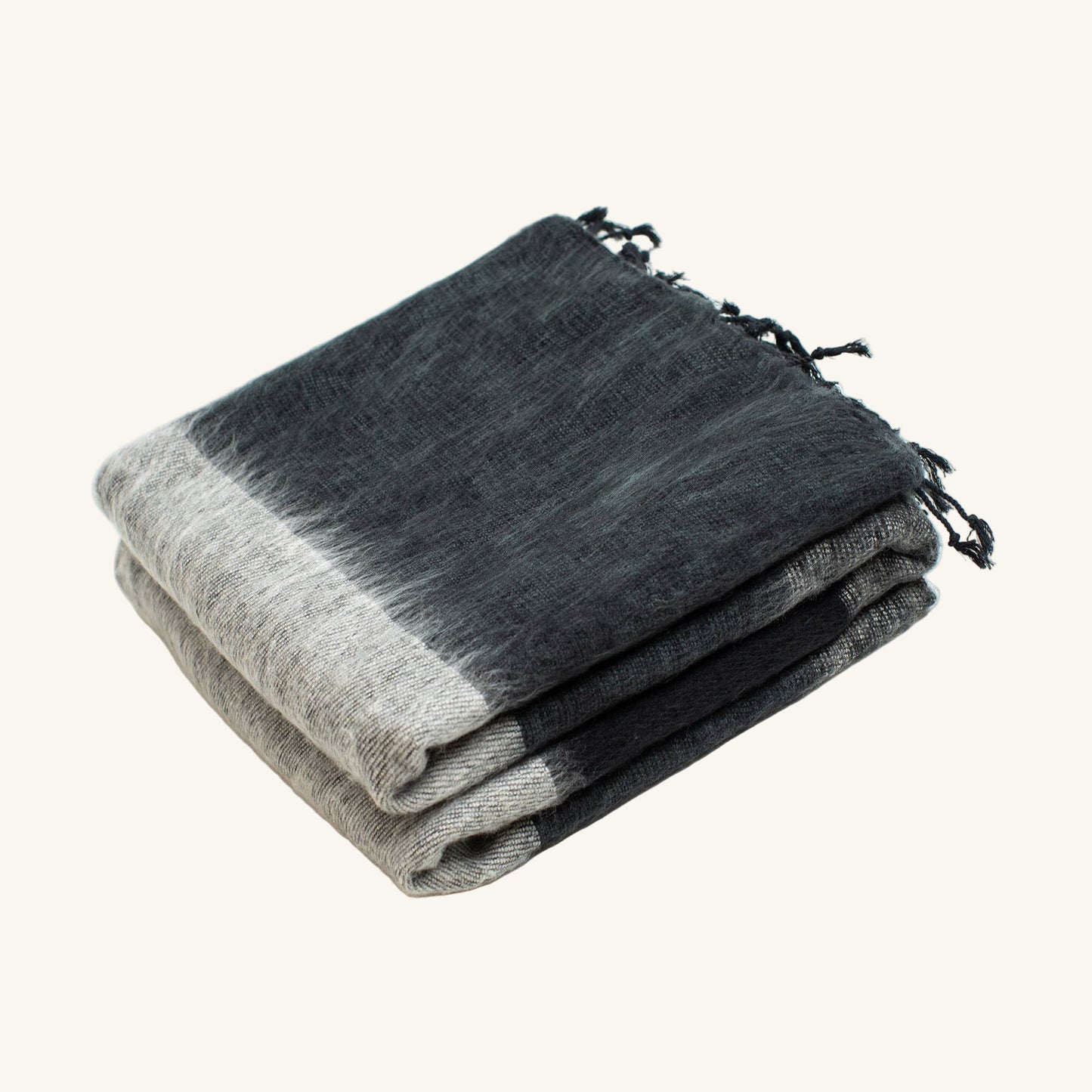 Extra Soft Yak wool Travel Throw Blanket  46"x96" Handmade