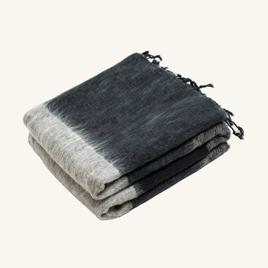 Extra Soft Yak wool Travel Throw Blanket  46"x96" Handmade