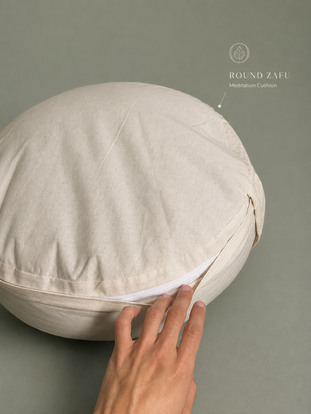 100% Undyed Cotton Meditation Cushion Set- filled Buckwheat