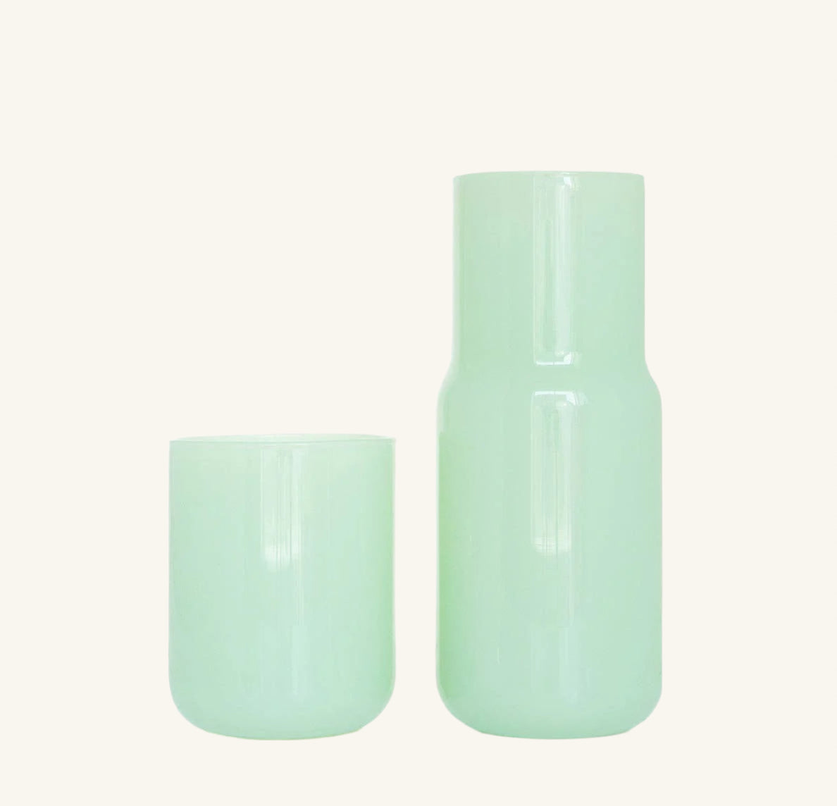 Tinted Glass Carafe - Jade