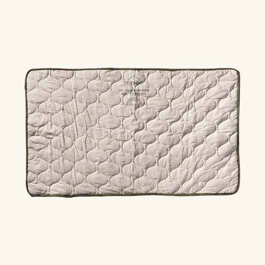 Vintage Parachute Line Quilted Blanket: Olive