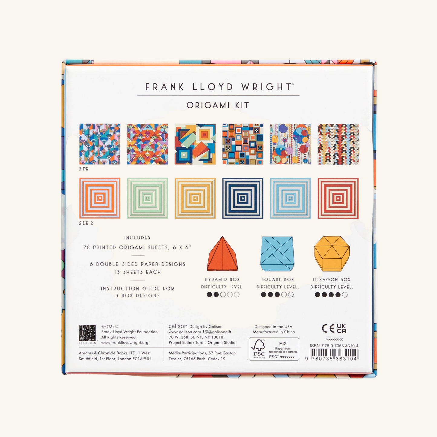 Frank Lloyd Wright Origami Kit