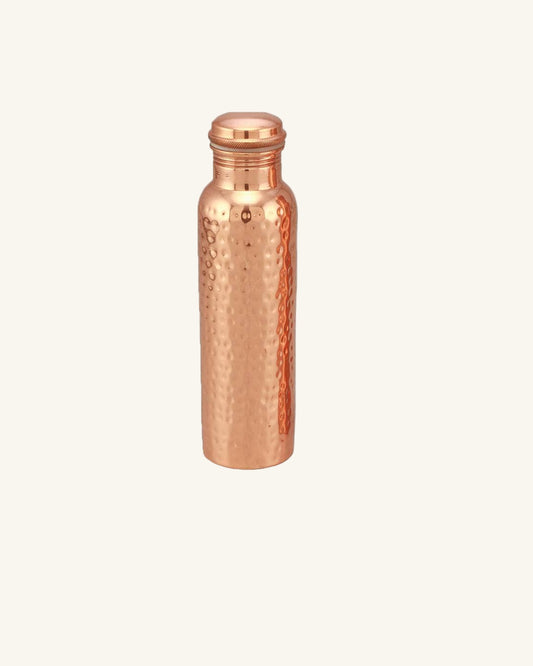 Copper Water Bottle Hammered Texture 950 ml