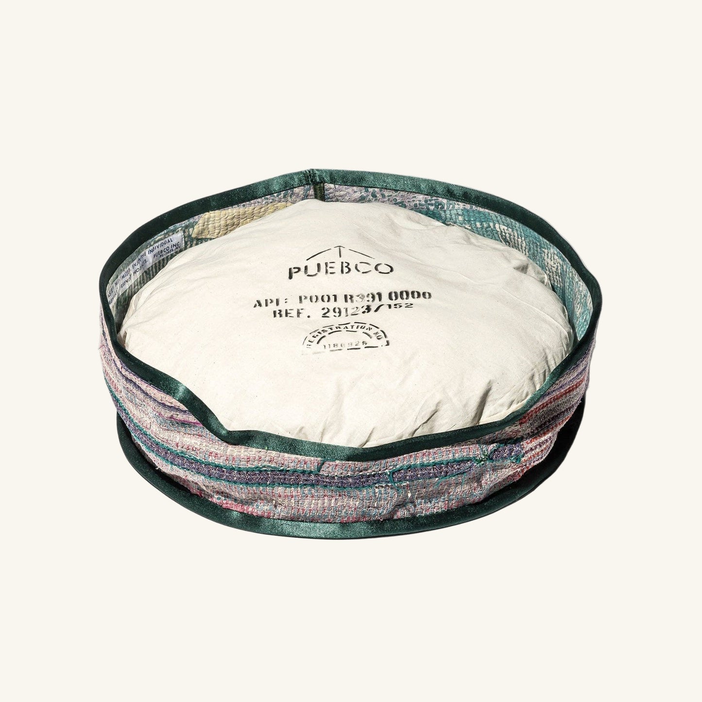 Vintage Kantha Quilt Pet Bed W/Cushion