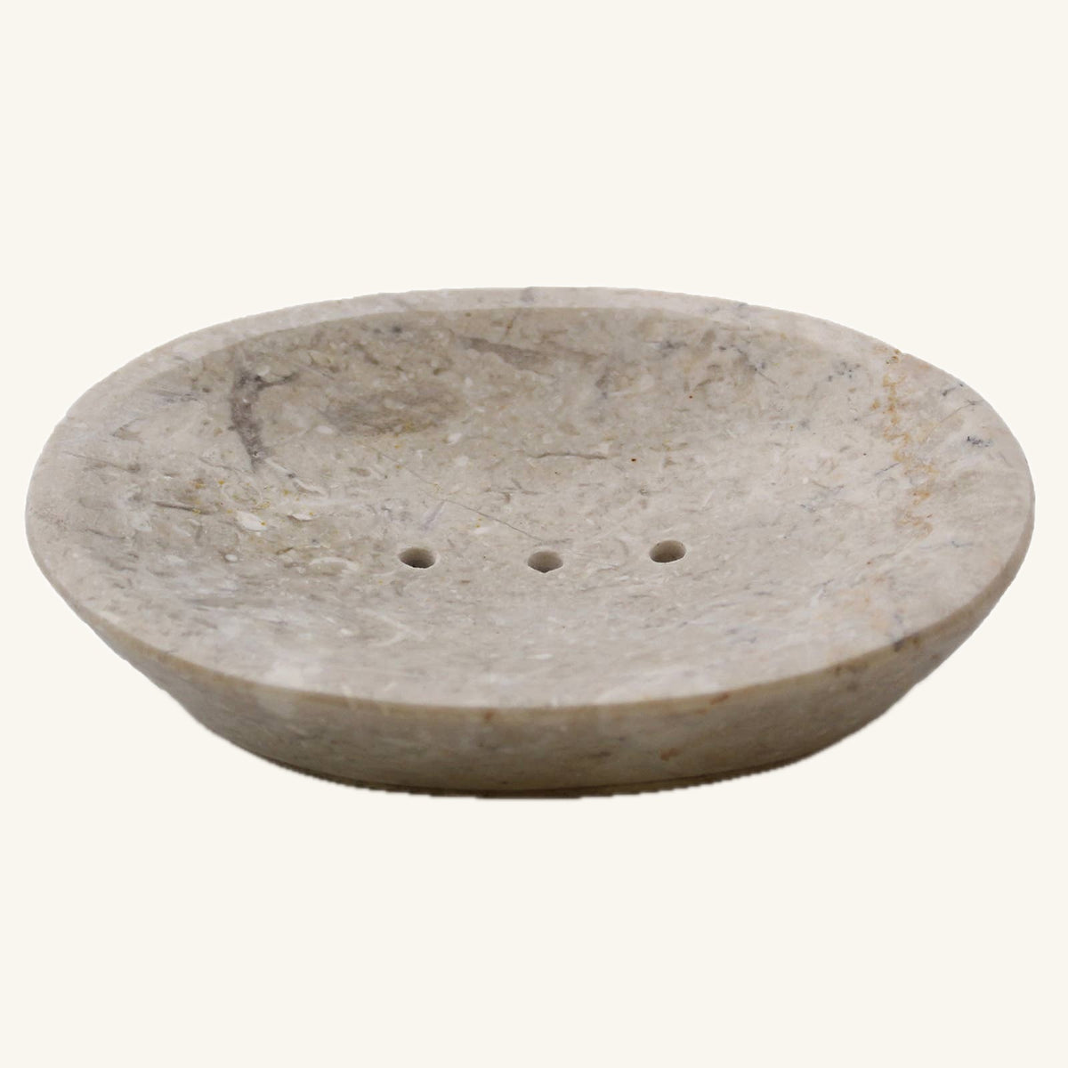Classic Oval Cream Marble Soap Dish