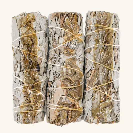 Copal Resin with White Sage Bundles