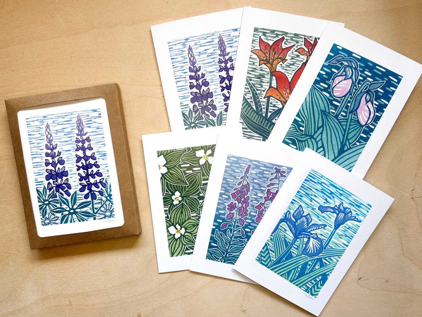 Wildflower Themed Boxed Set of Greeting Cards