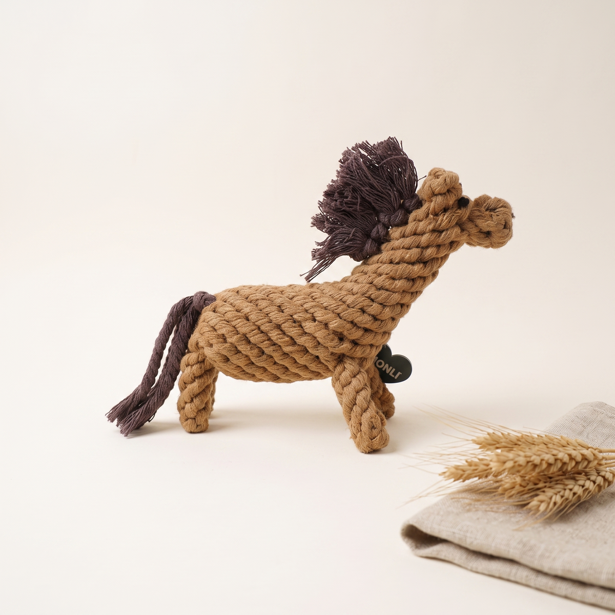 NEW: The Farm Brown Horse Pet Toy | Handcrafted