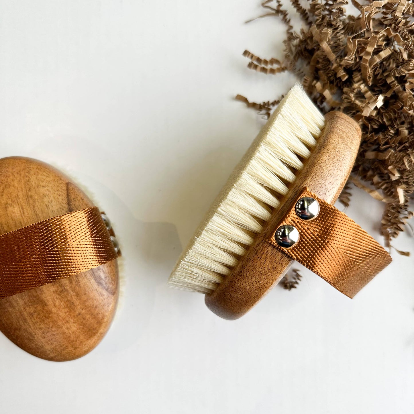Ebony Wood Body Brush | Natural Boar Bristles