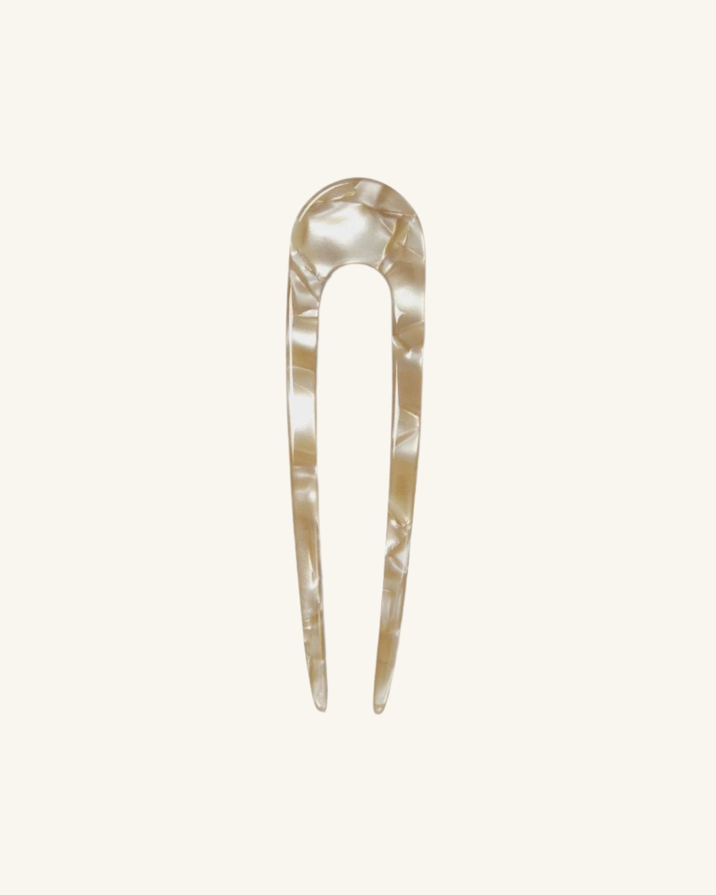 French Hair Pin in Sand Shell