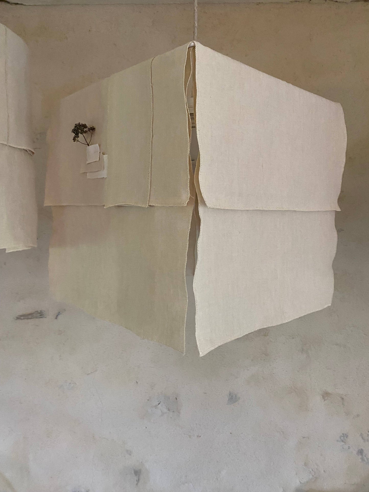 French Linen Pendant - large square