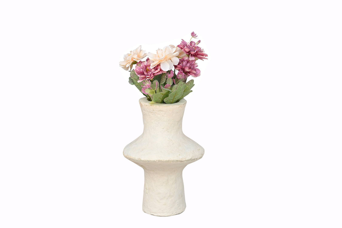 Cream Paper Mache Vase