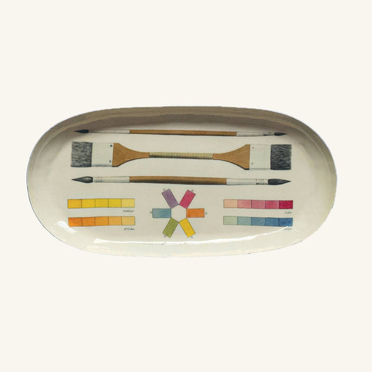 Oval Enamel Tray - The Art of Colouring