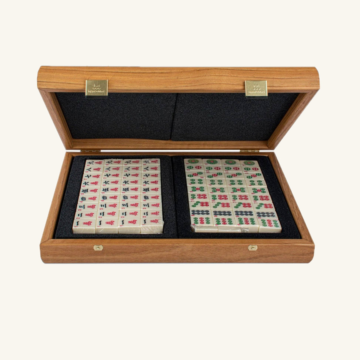 Premium Mahjong Tiles set in Walnut Wooden Case